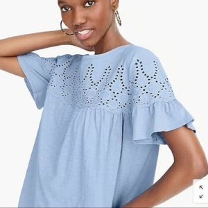J. Crew eyelet yoke tee